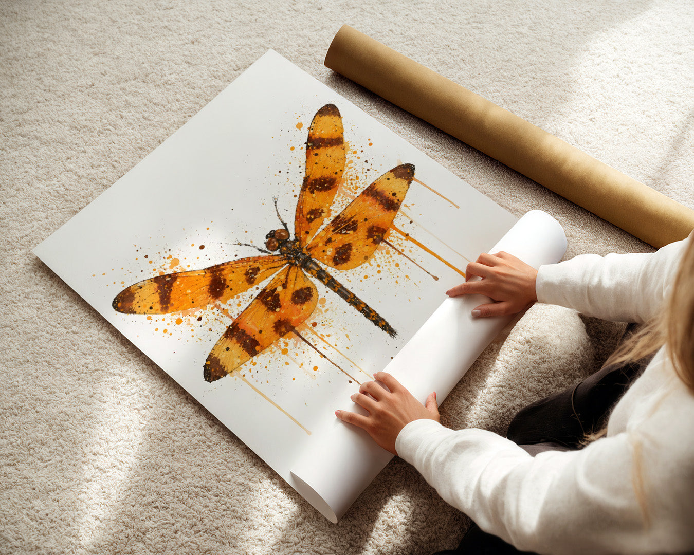 DRAGONFLY WALL ART PRINT "LUNARIA"