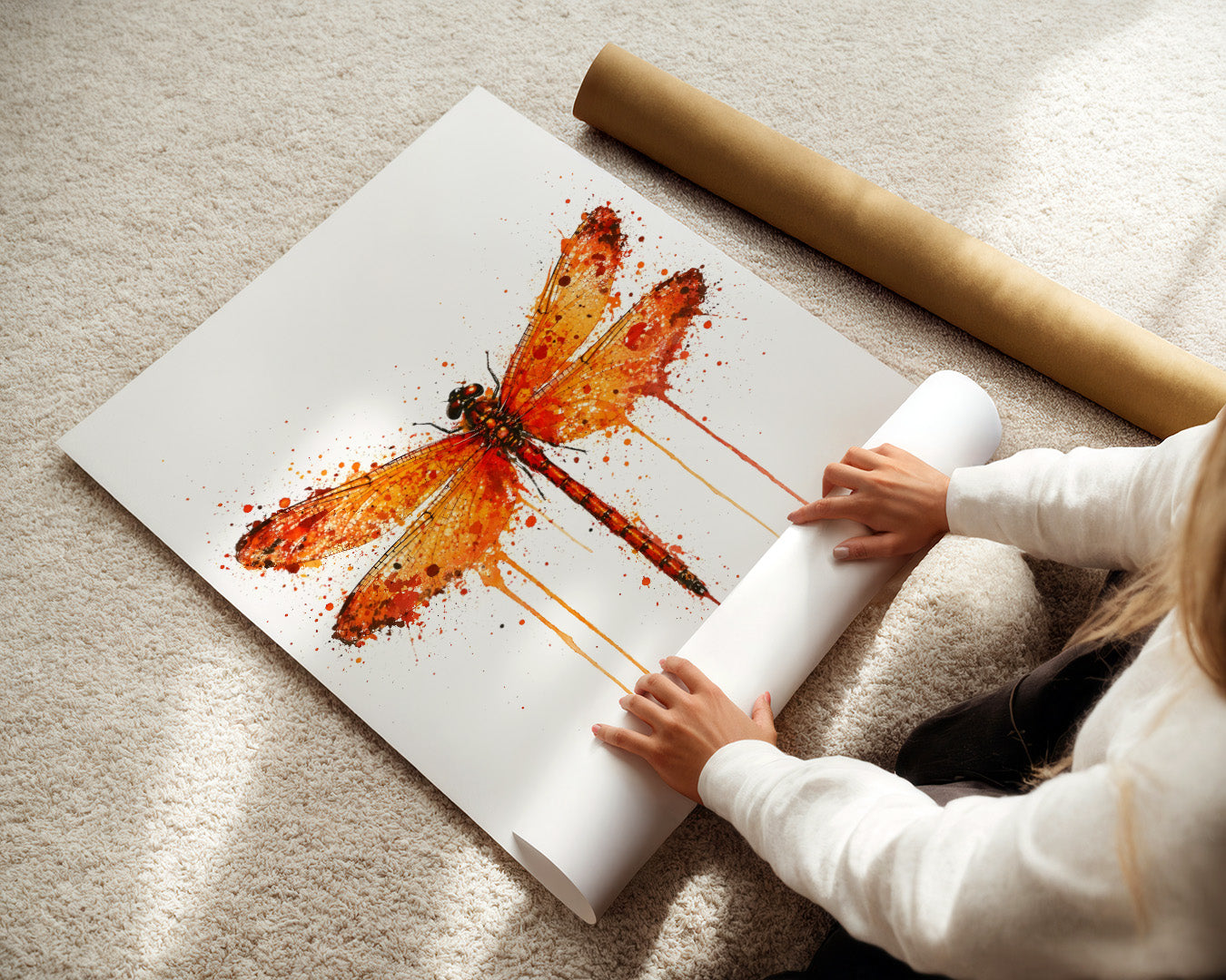 DRAGONFLY WALL ART PRINT "NYRIA"