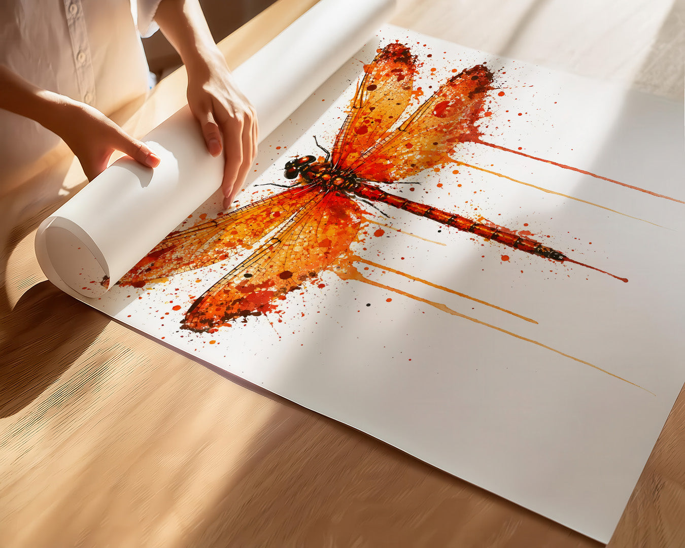 DRAGONFLY WALL ART PRINT "NYRIA"