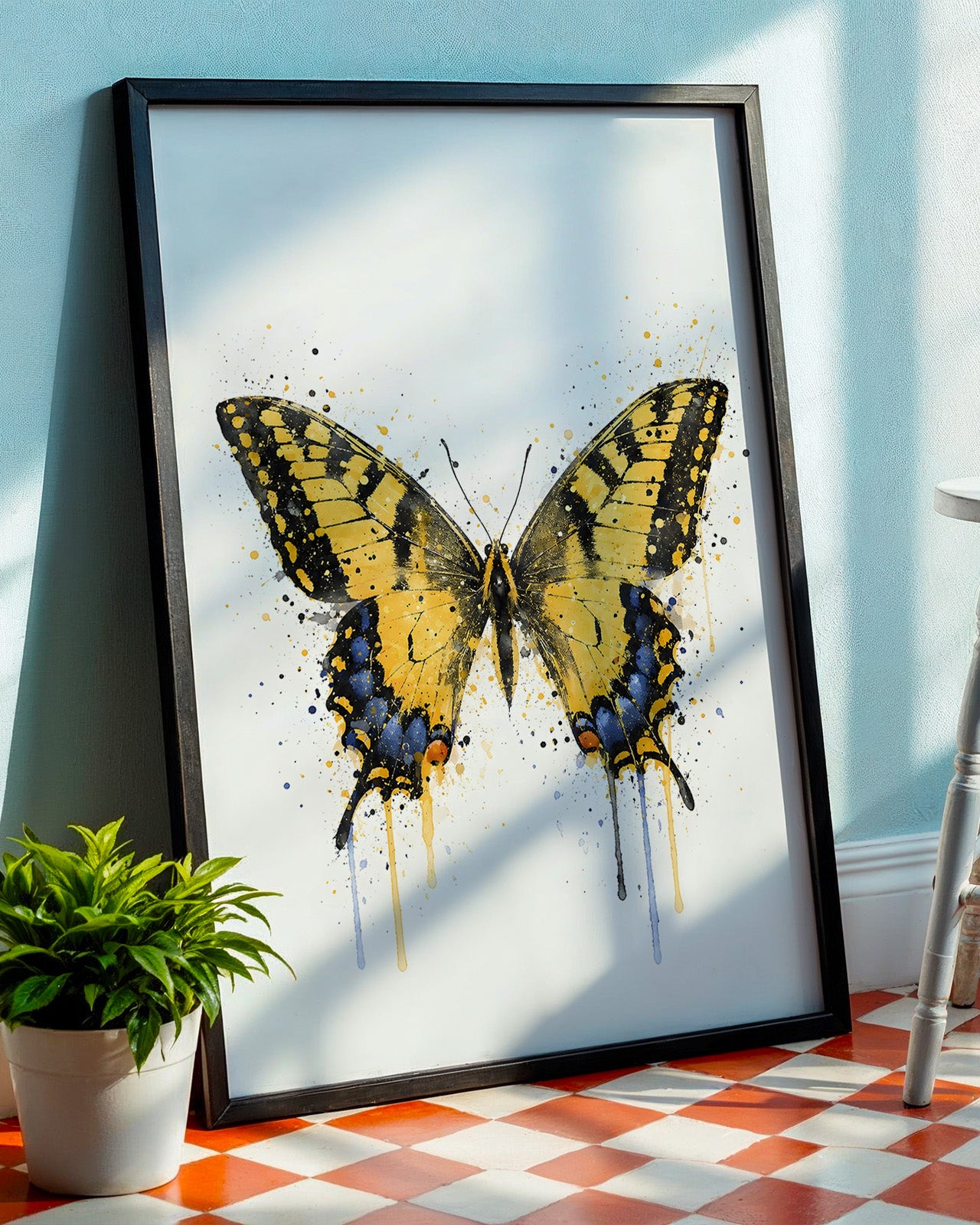 BUTTERFLY WALL ART PRINT "VELORA"