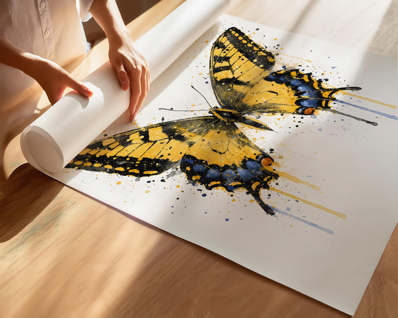 BUTTERFLY WALL ART PRINT "VELORA"
