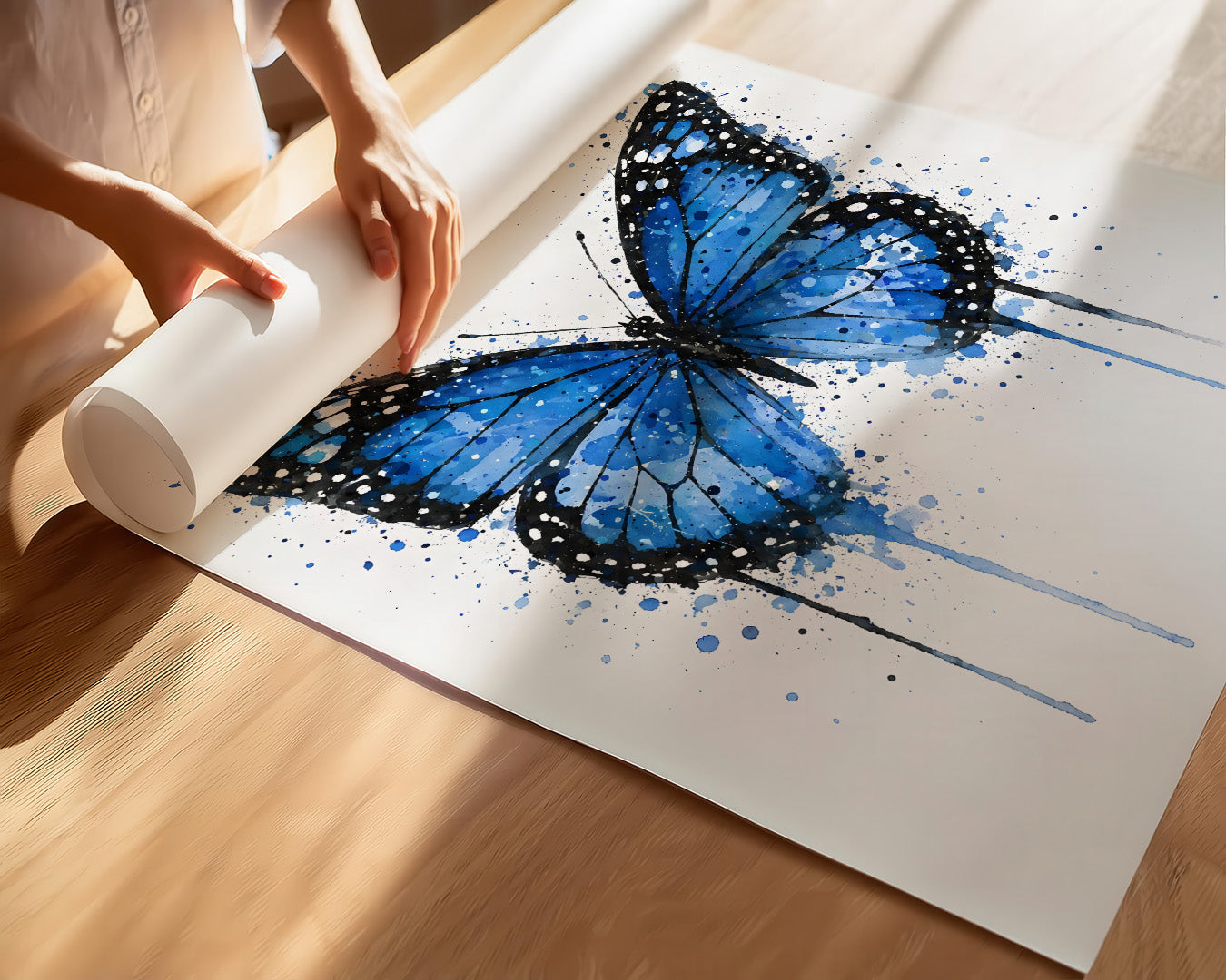 BUTTERFLY WALL ART PRINT "LUNARA"