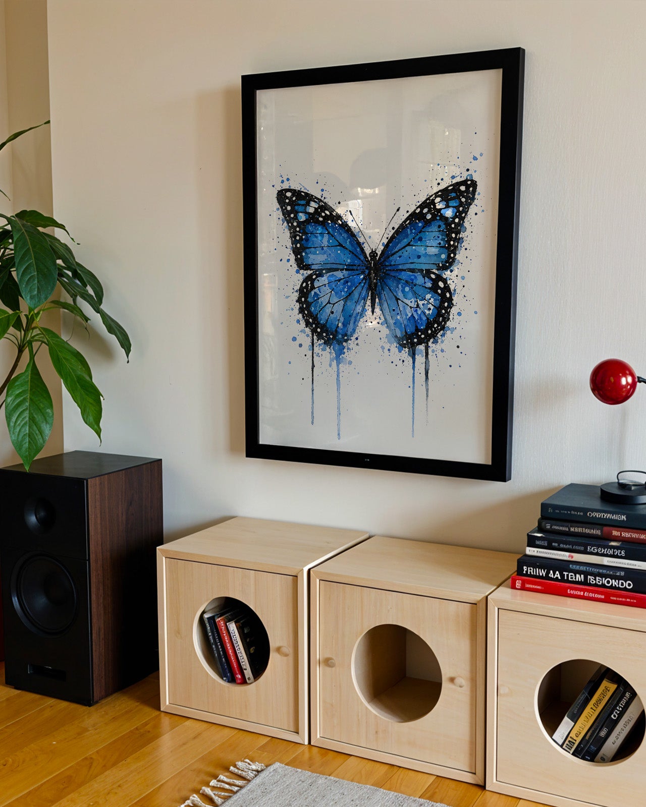 BUTTERFLY WALL ART PRINT "LUNARA"