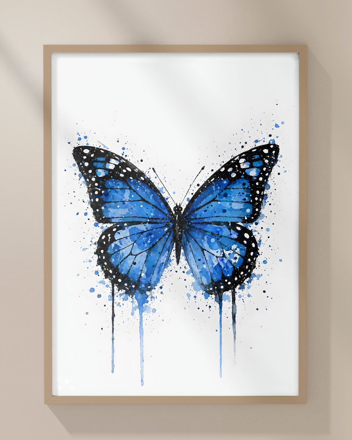 BUTTERFLY WALL ART PRINT "LUNARA"
