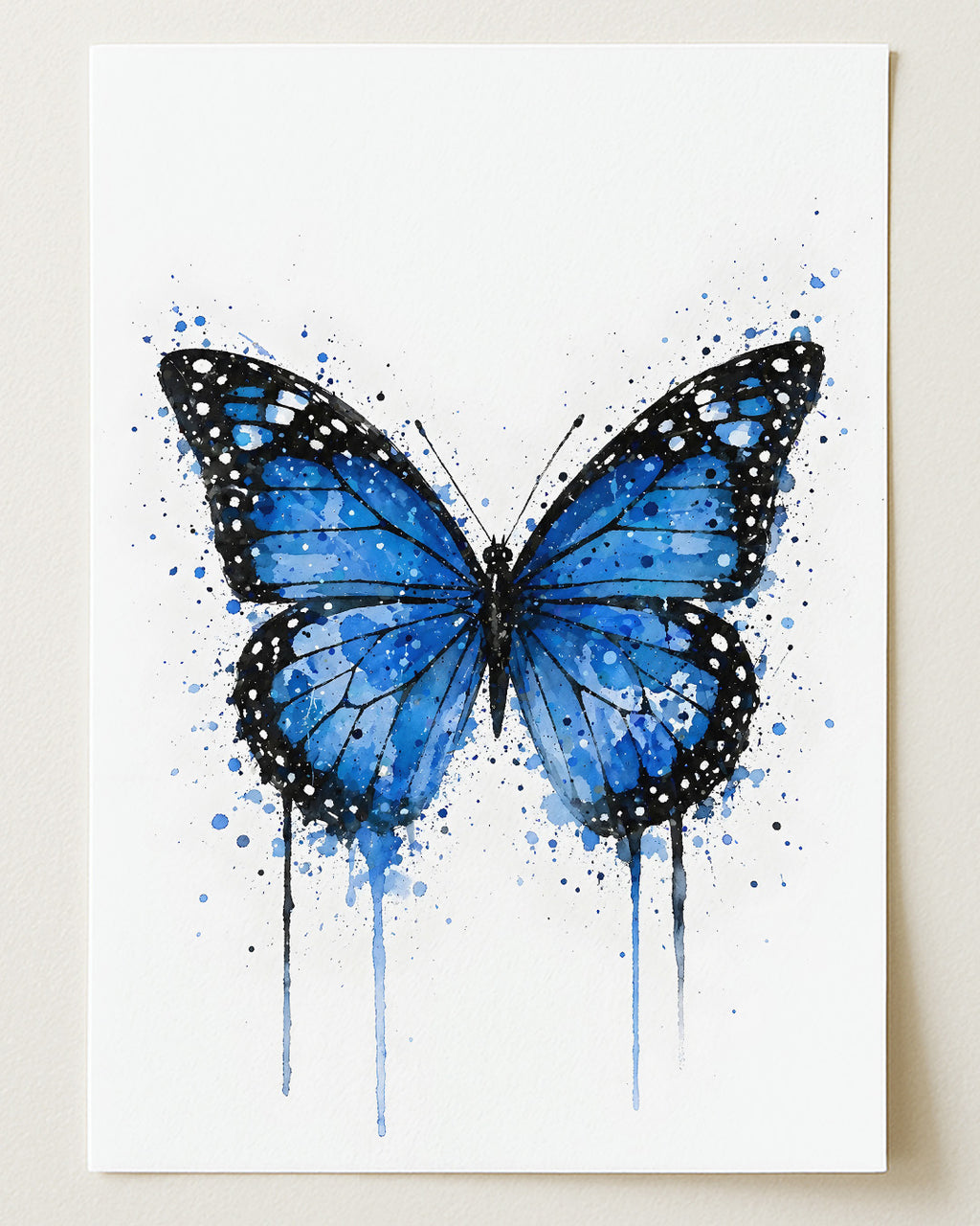 BUTTERFLY WALL ART PRINT "LUNARA"