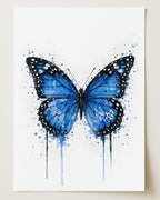 BUTTERFLY WALL ART PRINT "LUNARA"