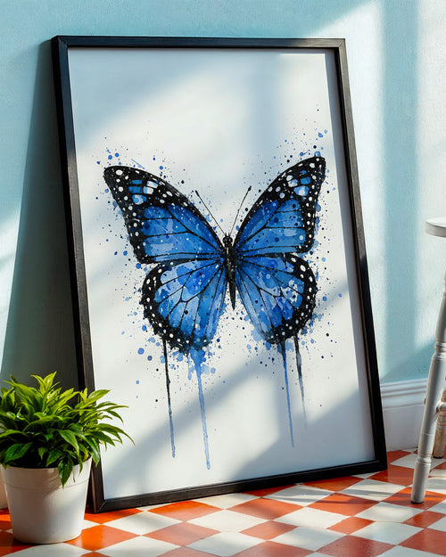 BUTTERFLY WALL ART PRINT "LUNARA"