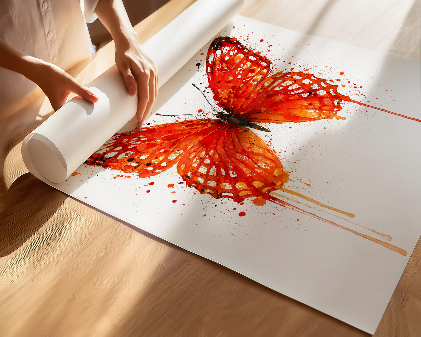 BUTTERFLY WALL ART PRINT "SYLVA"