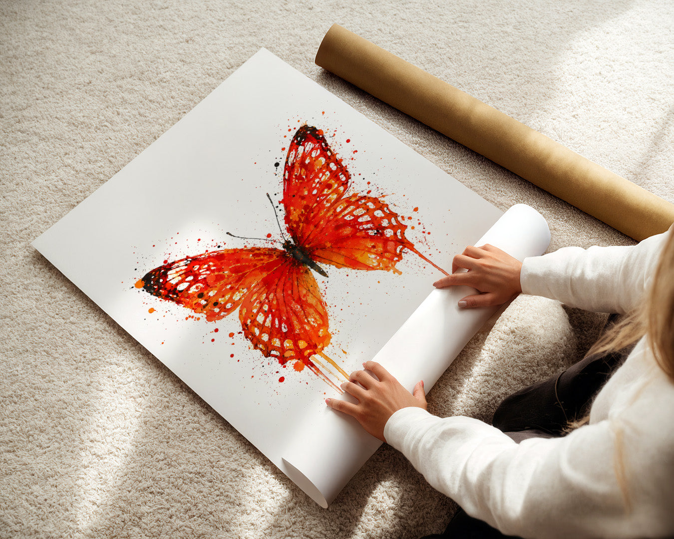 BUTTERFLY WALL ART PRINT "SYLVA"