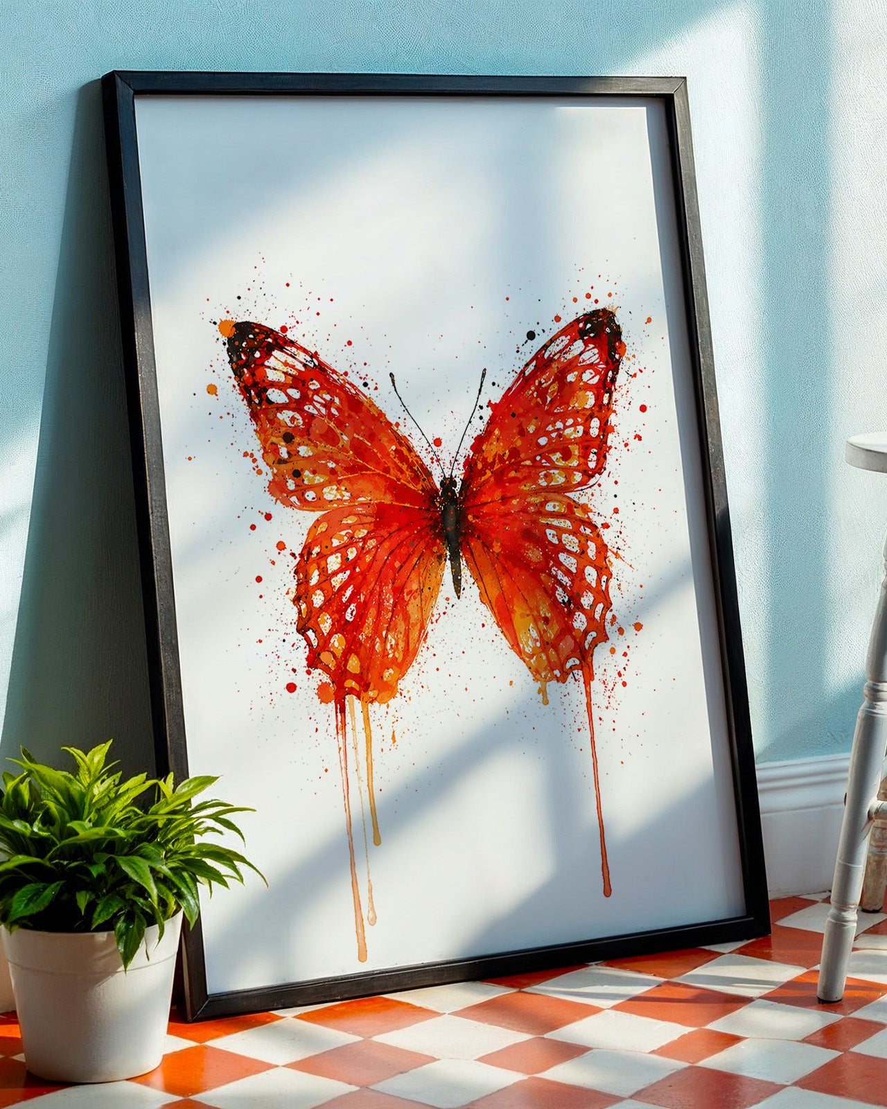 BUTTERFLY WALL ART PRINT "SYLVA"