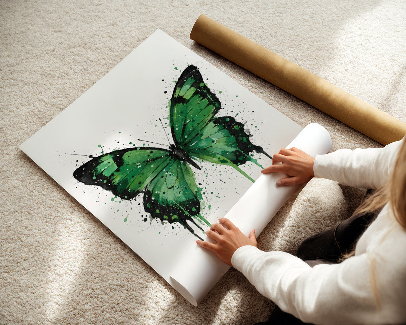 BUTTERFLY WALL ART PRINT "ELYSIA"
