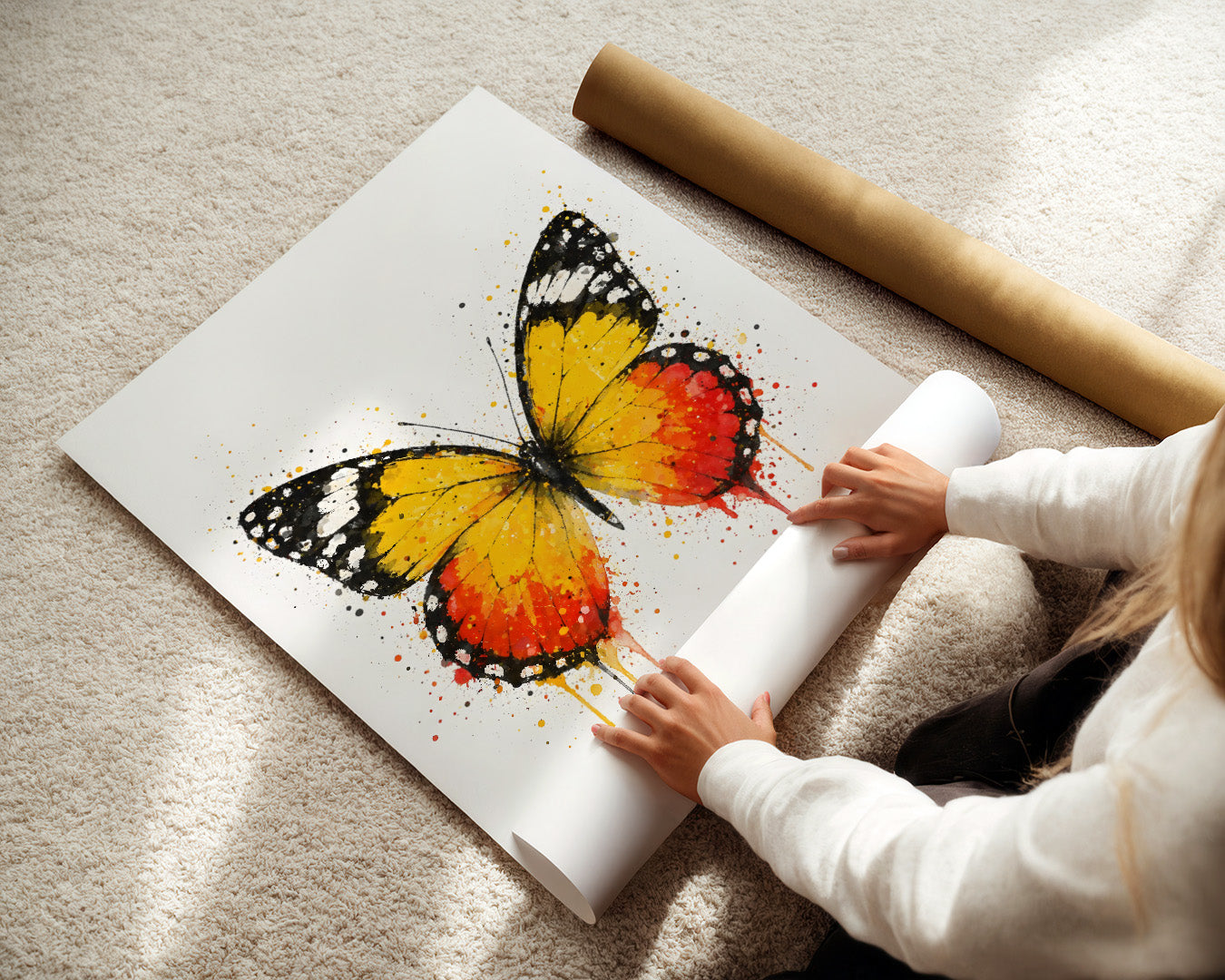 BUTTERFLY WALL ART PRINT "AERIS"