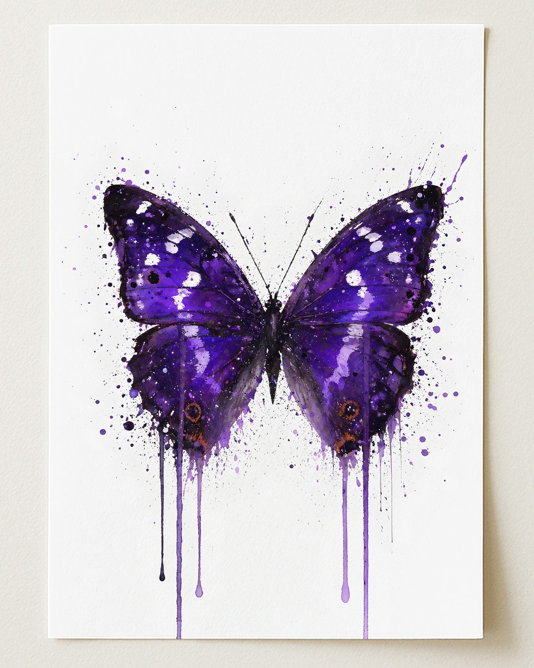 BUTTERFLY WALL ART PRINT "SOLENE"