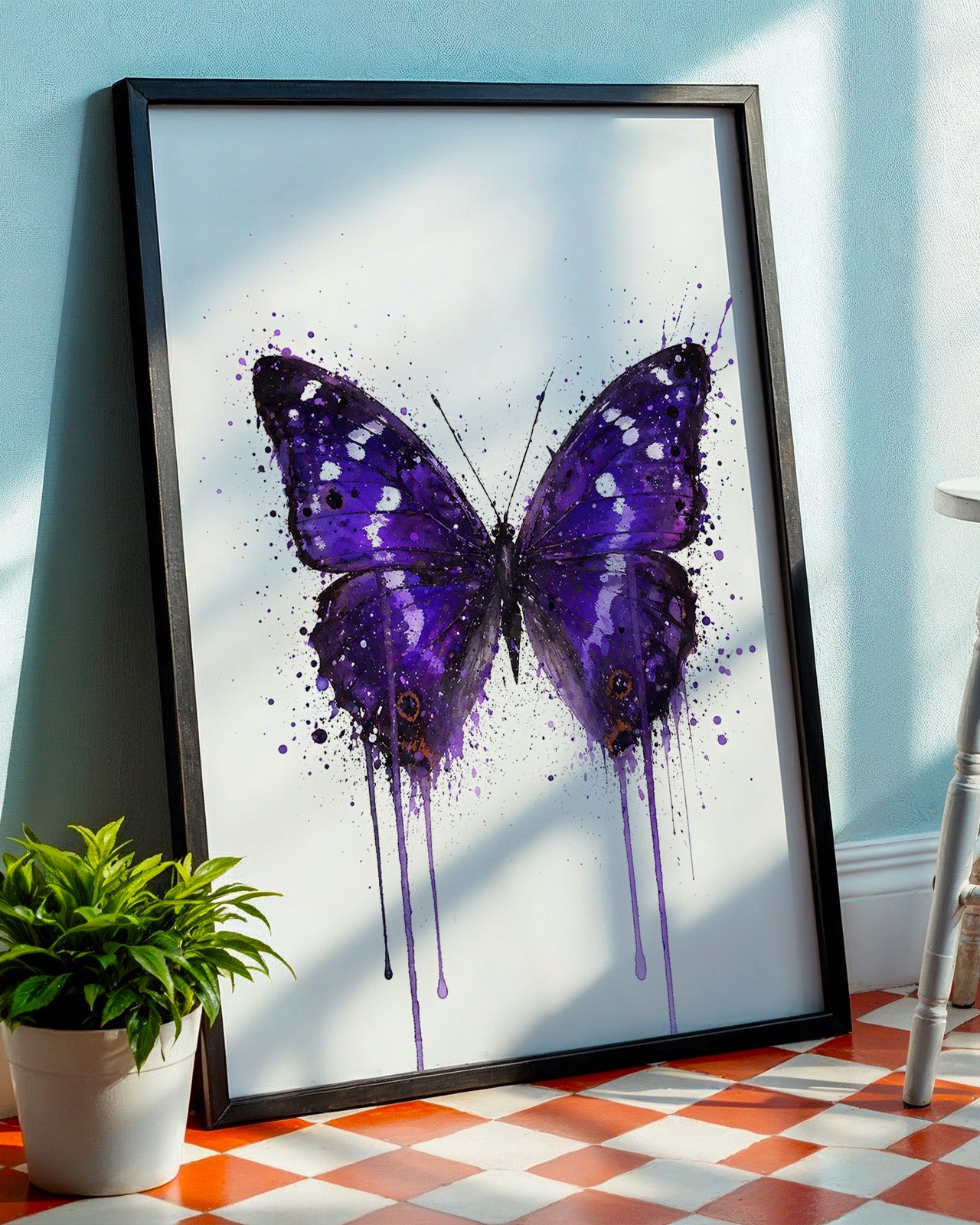 BUTTERFLY WALL ART PRINT "SOLENE"