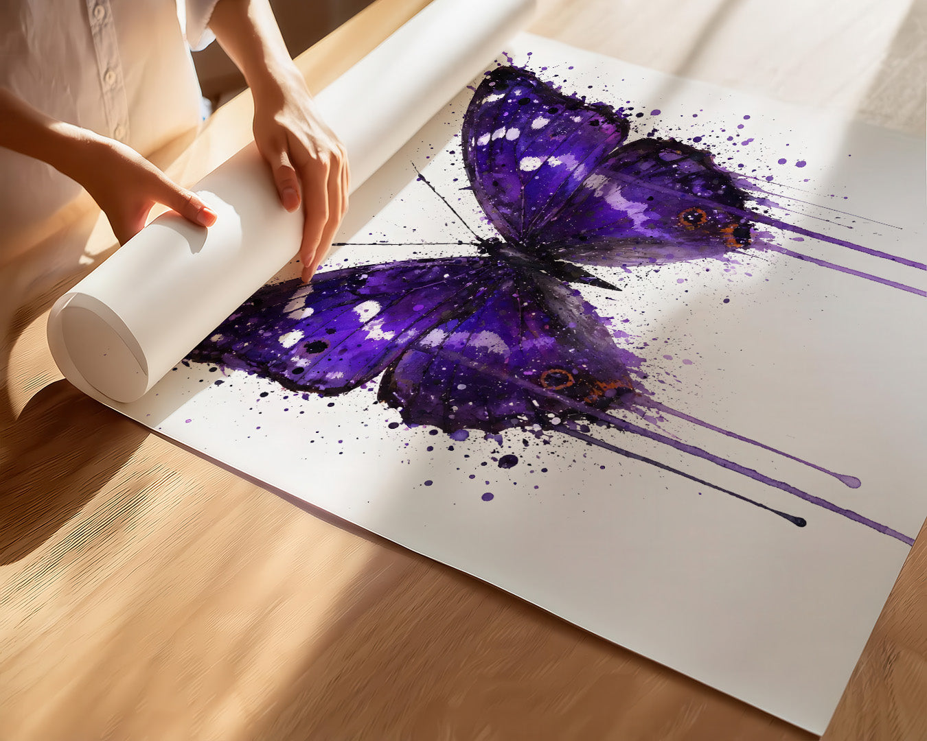 BUTTERFLY WALL ART PRINT "SOLENE"