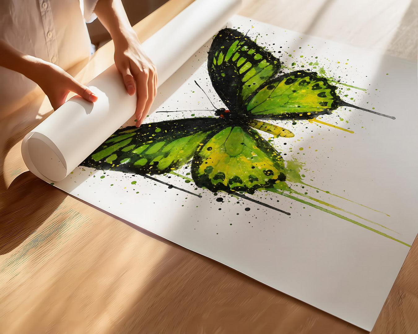 BUTTERFLY WALL ART PRINT "ISOLDE"