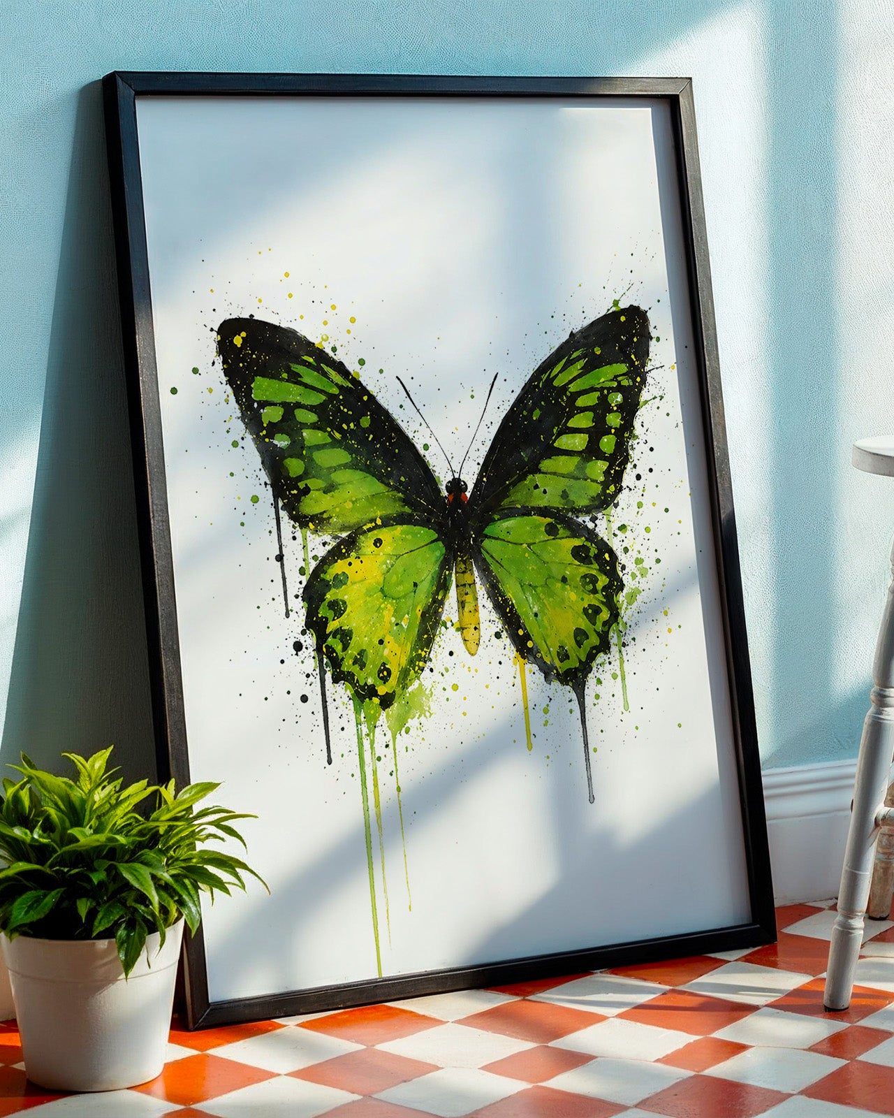 BUTTERFLY WALL ART PRINT "ISOLDE"