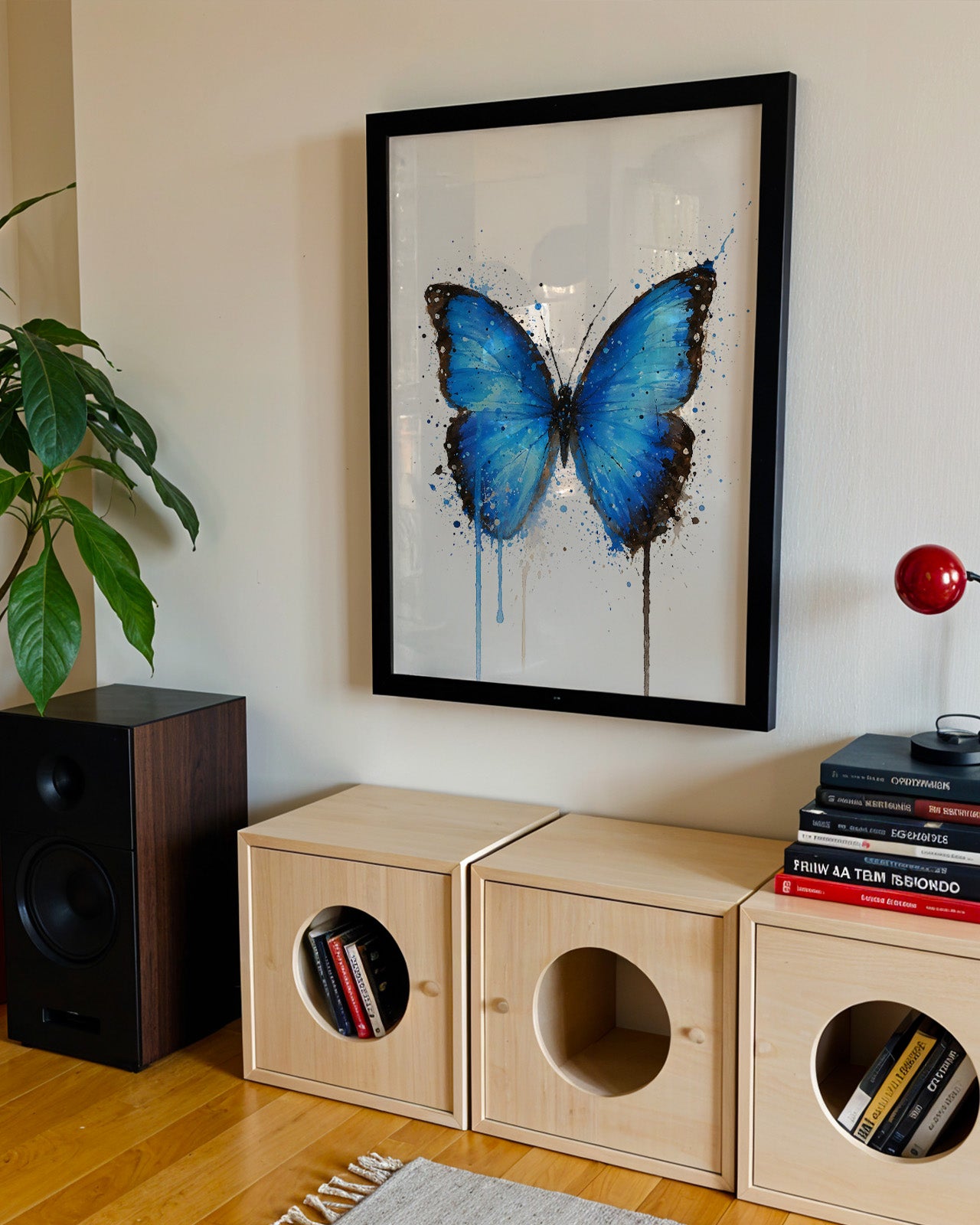 BUTTERFLY WALL ART PRINT "ZARIA"