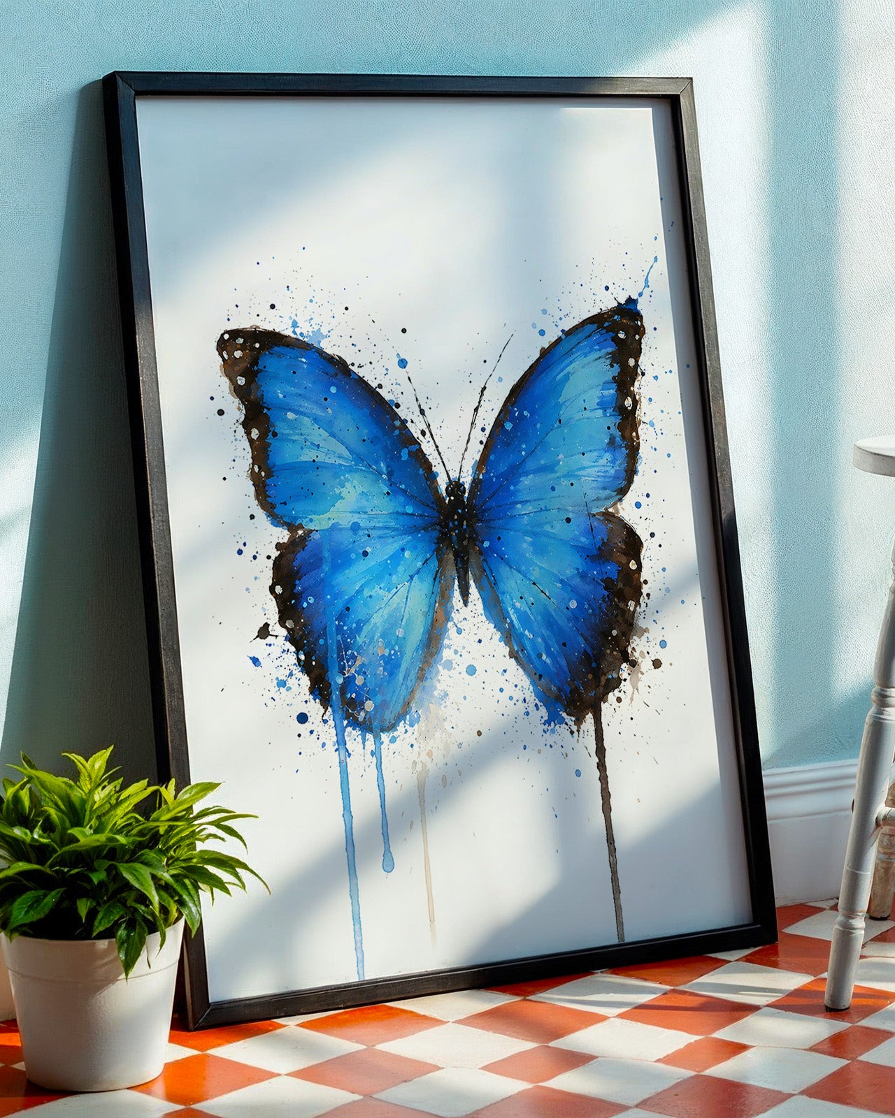 BUTTERFLY WALL ART PRINT "ZARIA"