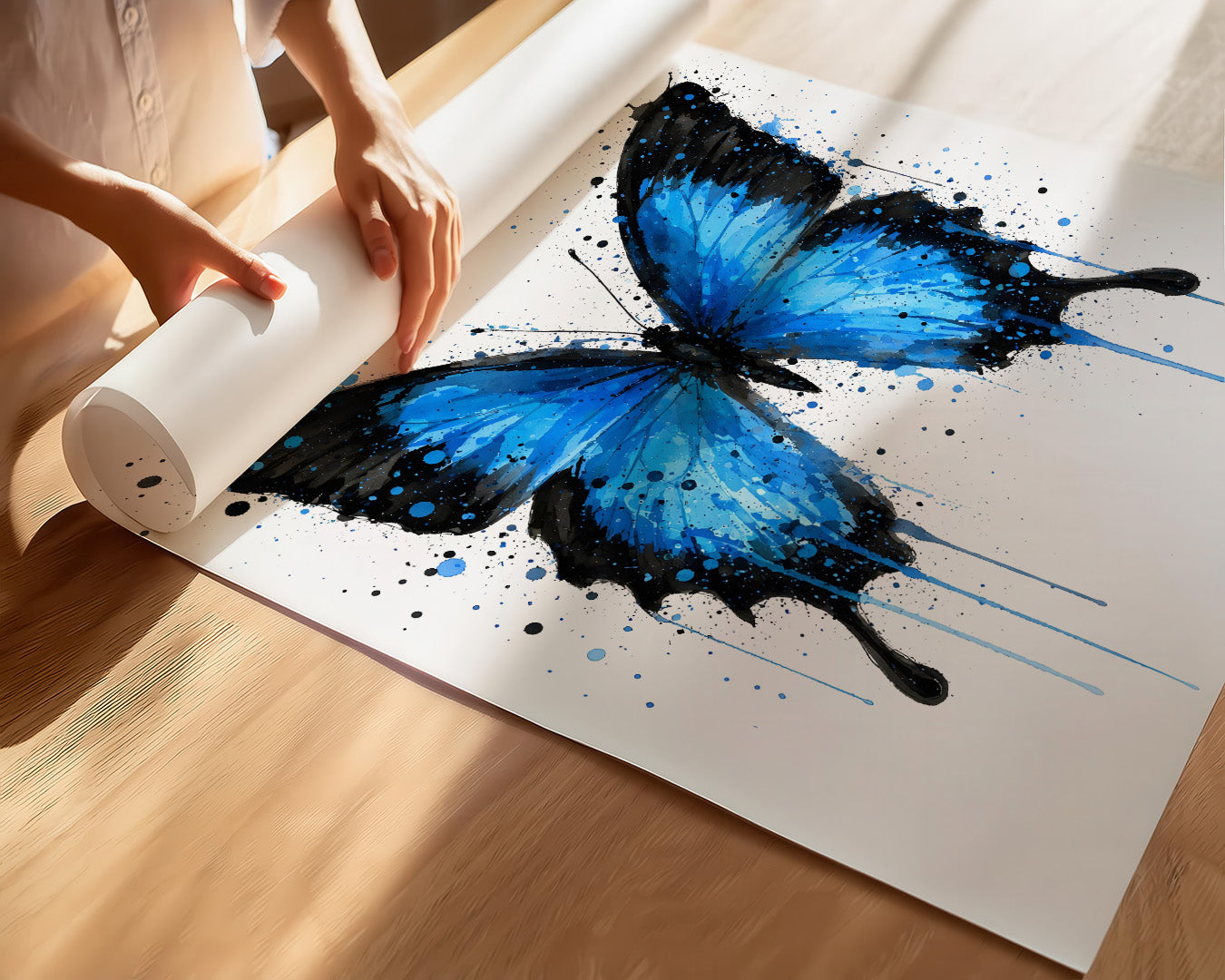 BUTTERFLY WALL ART PRINT "LYSARA"