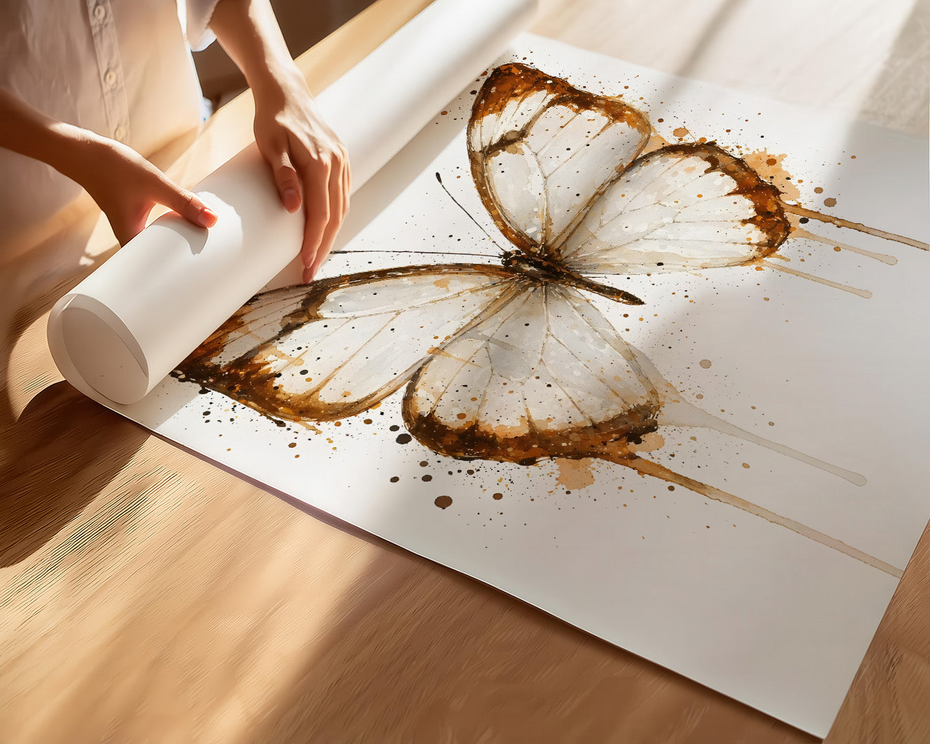 BUTTERFLY WALL ART PRINT "CALISTA"