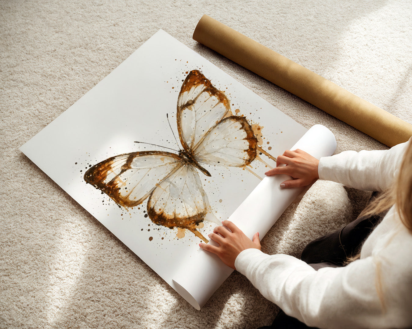 BUTTERFLY WALL ART PRINT "CALISTA"