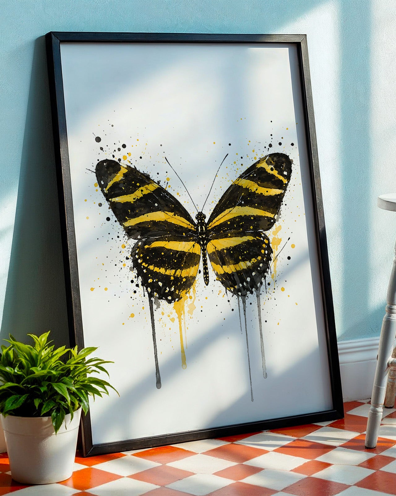 BUTTERFLY WALL ART PRINT "MIRELLE"