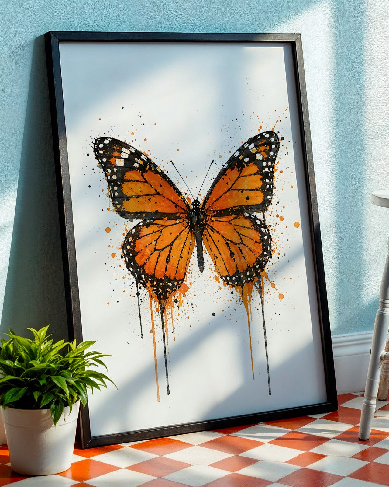 BUTTERFLY WALL ART PRINT "SERAPHINA"