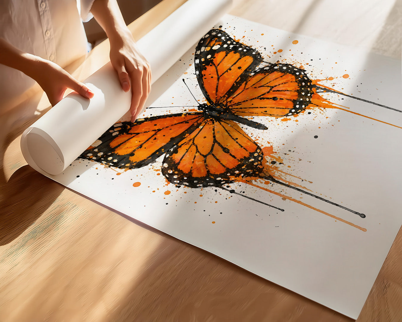 BUTTERFLY WALL ART PRINT "SERAPHINA"