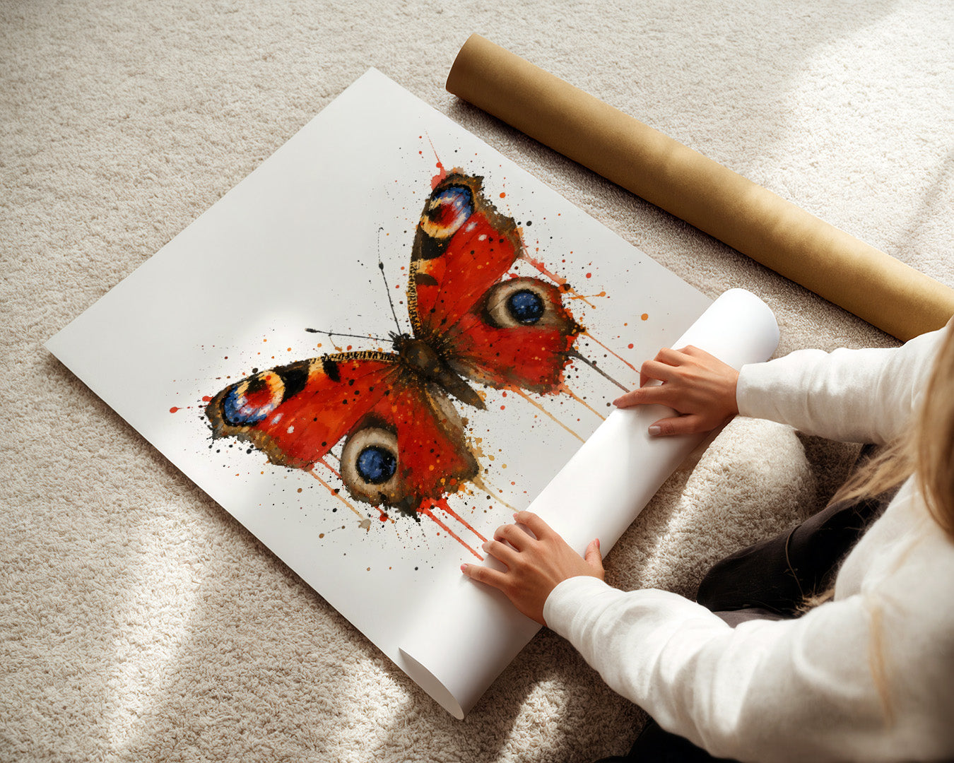 BUTTERFLY WALL ART PRINT "ALTHEA"
