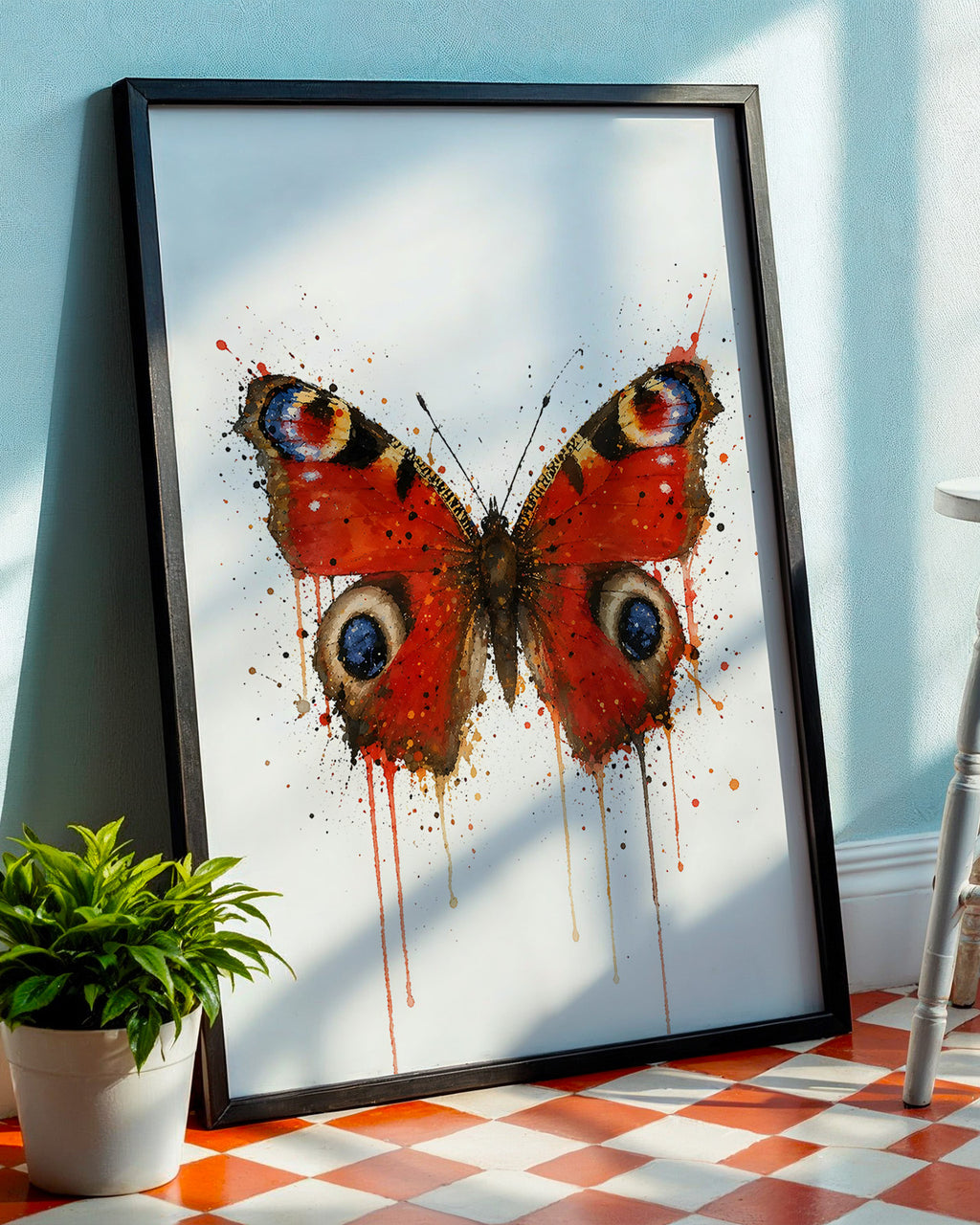 BUTTERFLY WALL ART PRINT "ALTHEA"
