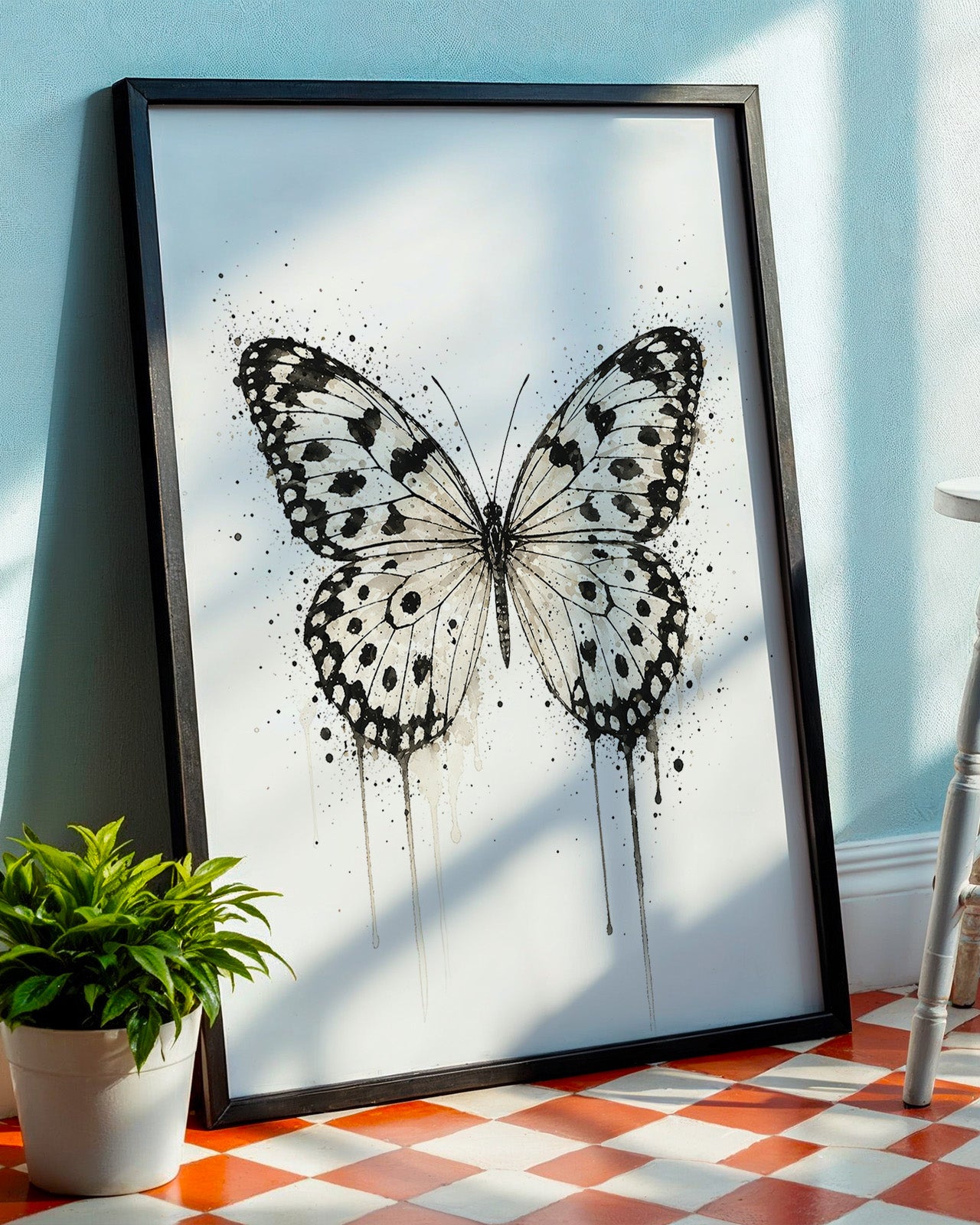 BUTTERFLY WALL ART PRINT "ORIELLE"