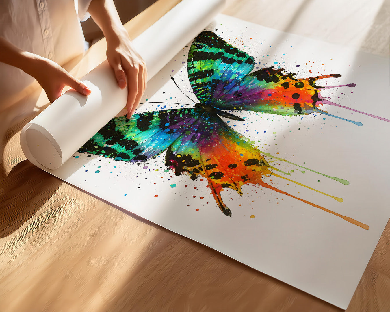 BUTTERFLY WALL ART PRINT "AMARIS"