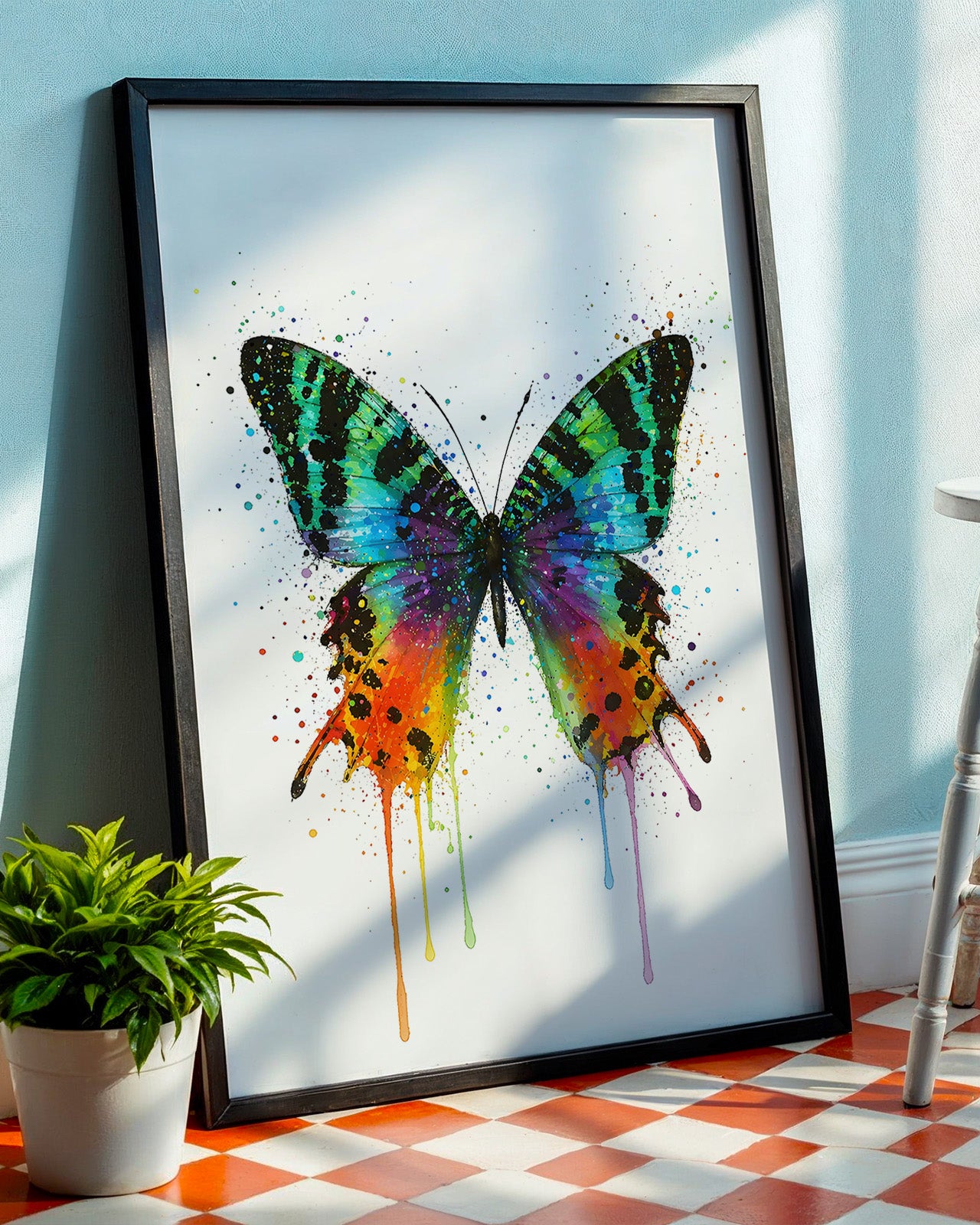 BUTTERFLY WALL ART PRINT "AMARIS"