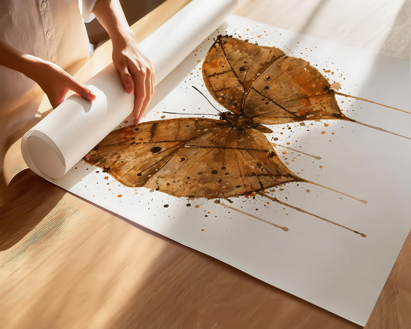 BUTTERFLY WALL ART PRINT "LIRIEL"