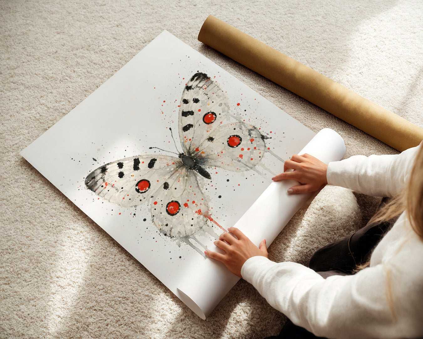 BUTTERFLY WALL ART PRINT "AURELIS"