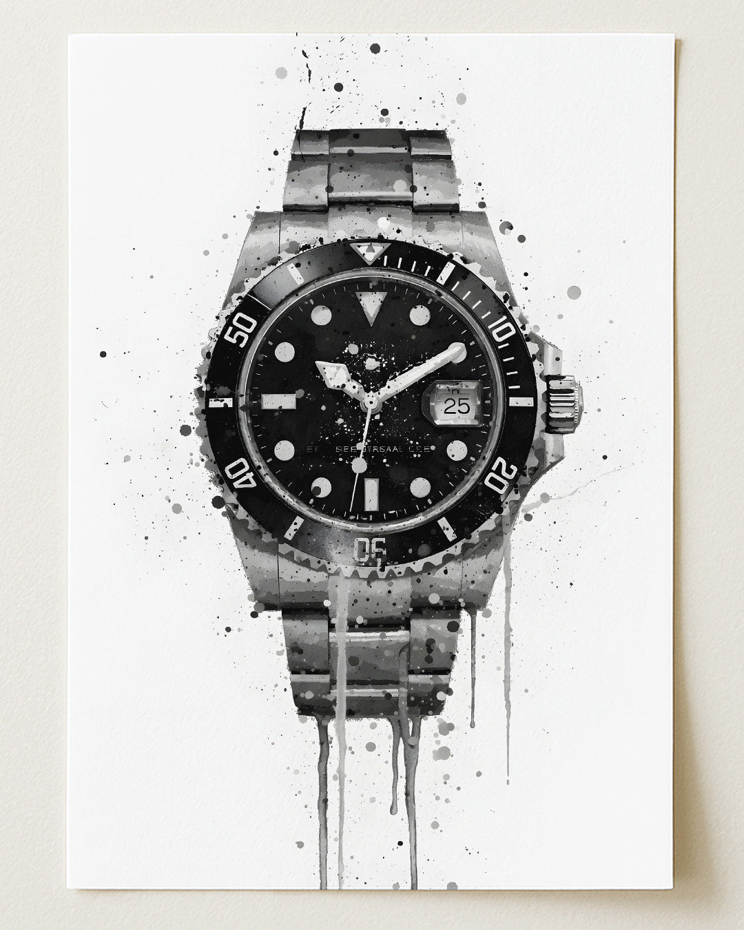 WRIST WATCH WALL ART PRINT "TEMPO"