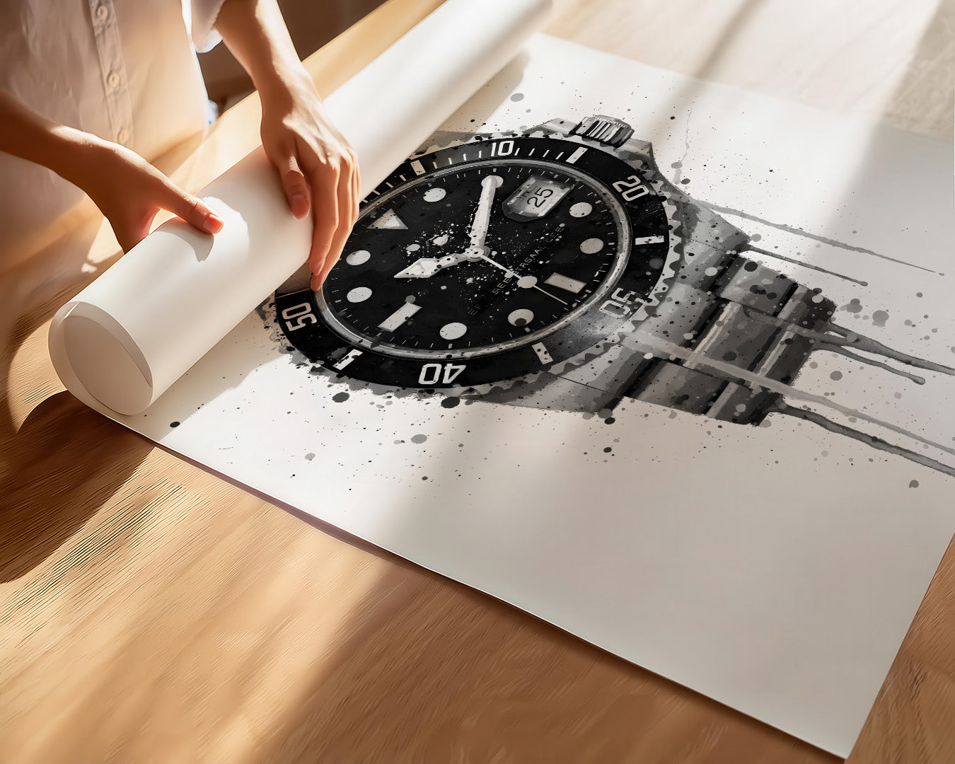 WRIST WATCH WALL ART PRINT "TEMPO"