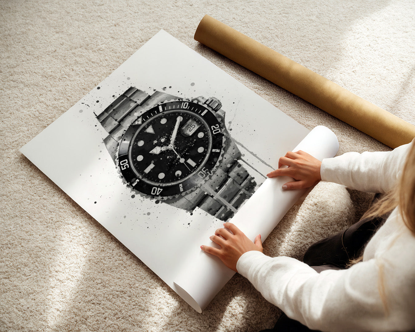 WRIST WATCH WALL ART PRINT "TEMPO"