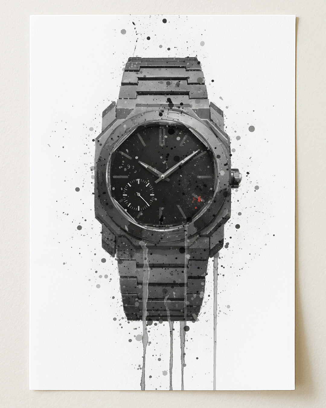 WRIST WATCH WALL ART PRINT "HORIZON"