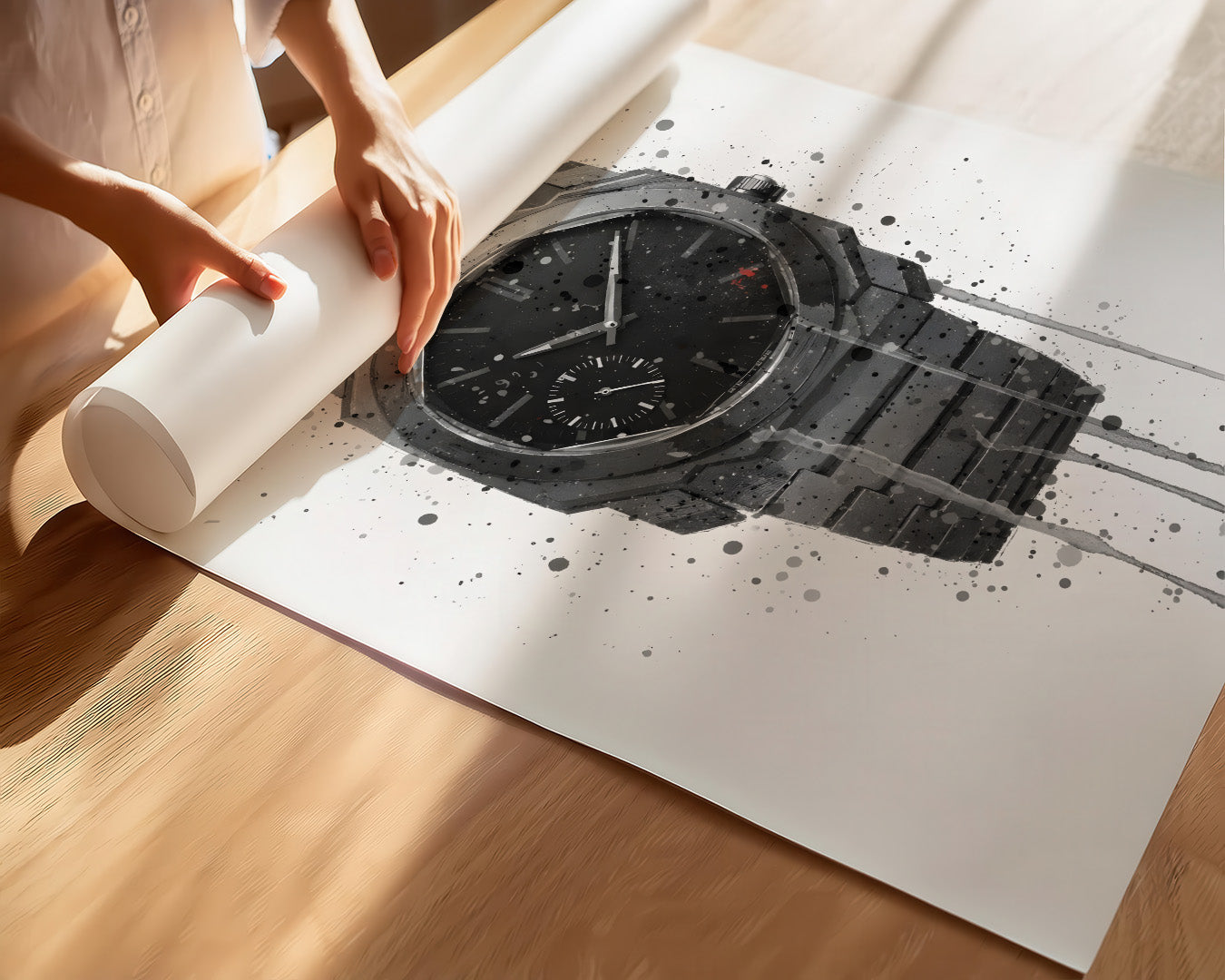 WRIST WATCH WALL ART PRINT "HORIZON"