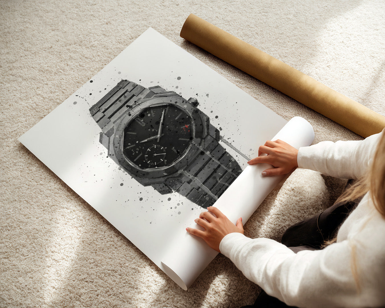 WRIST WATCH WALL ART PRINT "HORIZON"