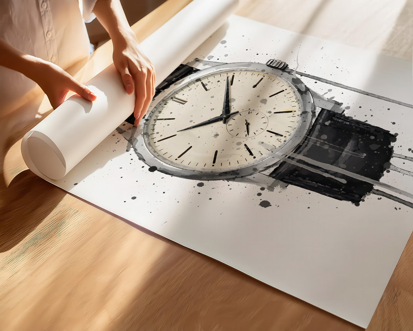 WRIST WATCH WALL ART PRINT "VECTOR"