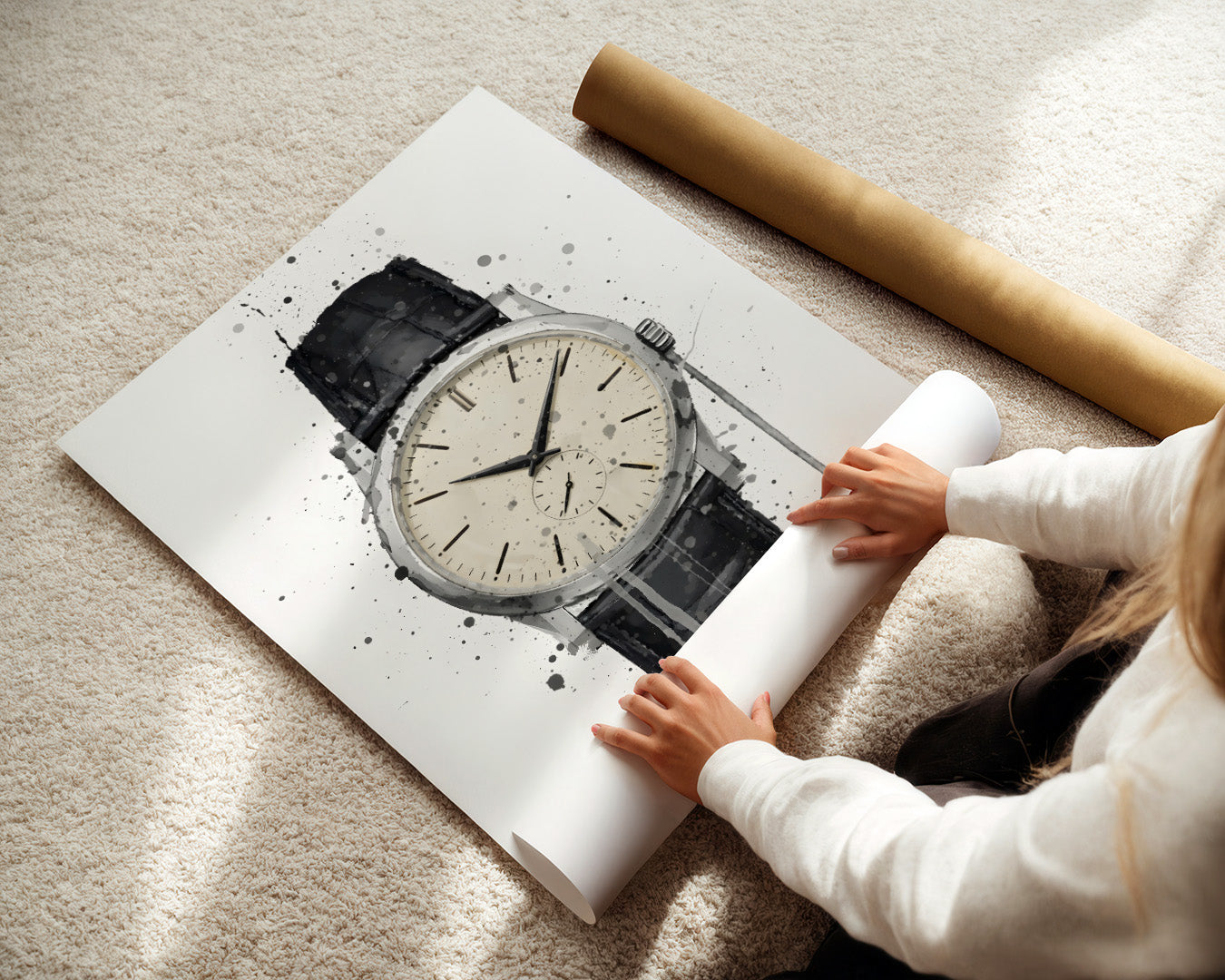 WRIST WATCH WALL ART PRINT "VECTOR"