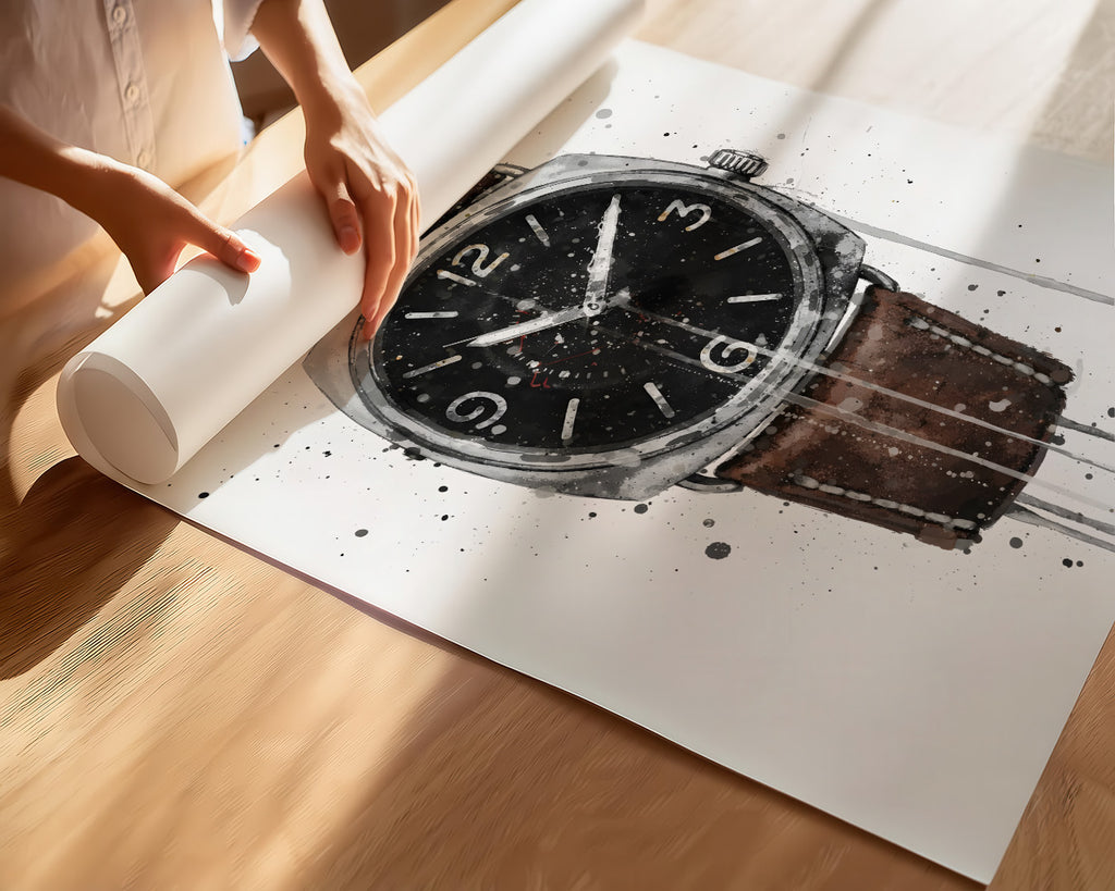 WRIST WATCH WALL ART PRINT "PULSE"