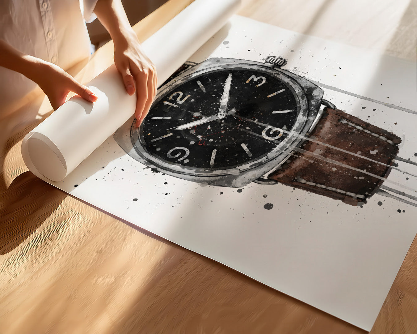 WRIST WATCH WALL ART PRINT "PULSE"