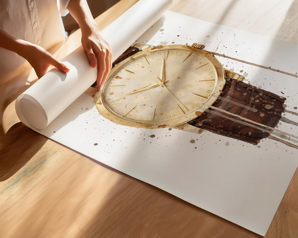 WRIST WATCH WALL ART PRINT "ORBITAL"