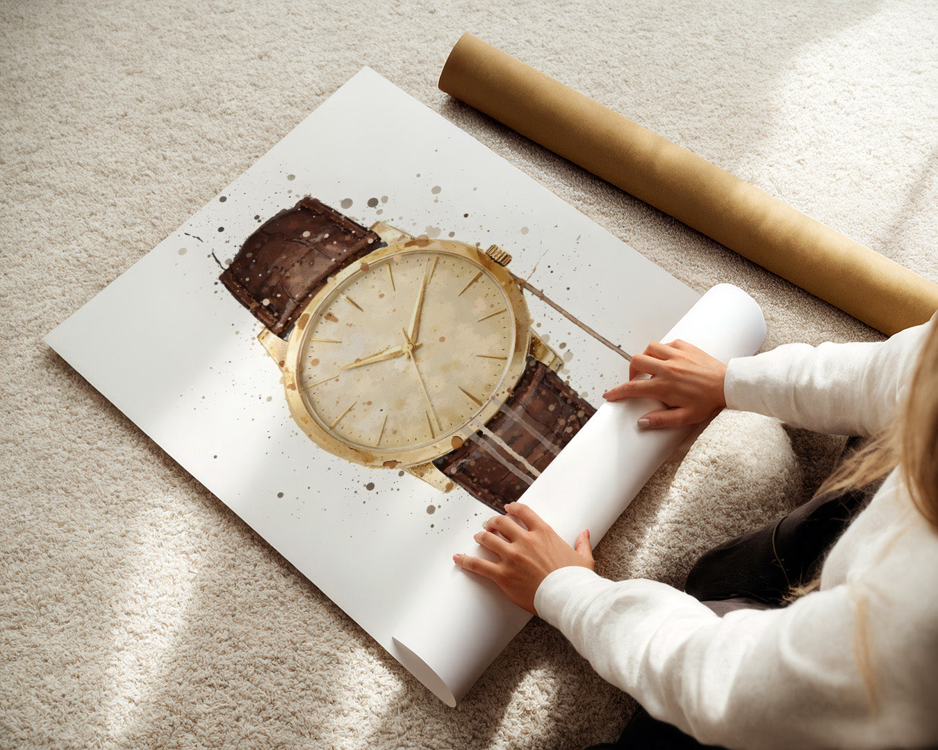 WRIST WATCH WALL ART PRINT "ORBITAL"