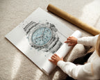 WRIST WATCH WALL ART PRINT "TIMELESS"