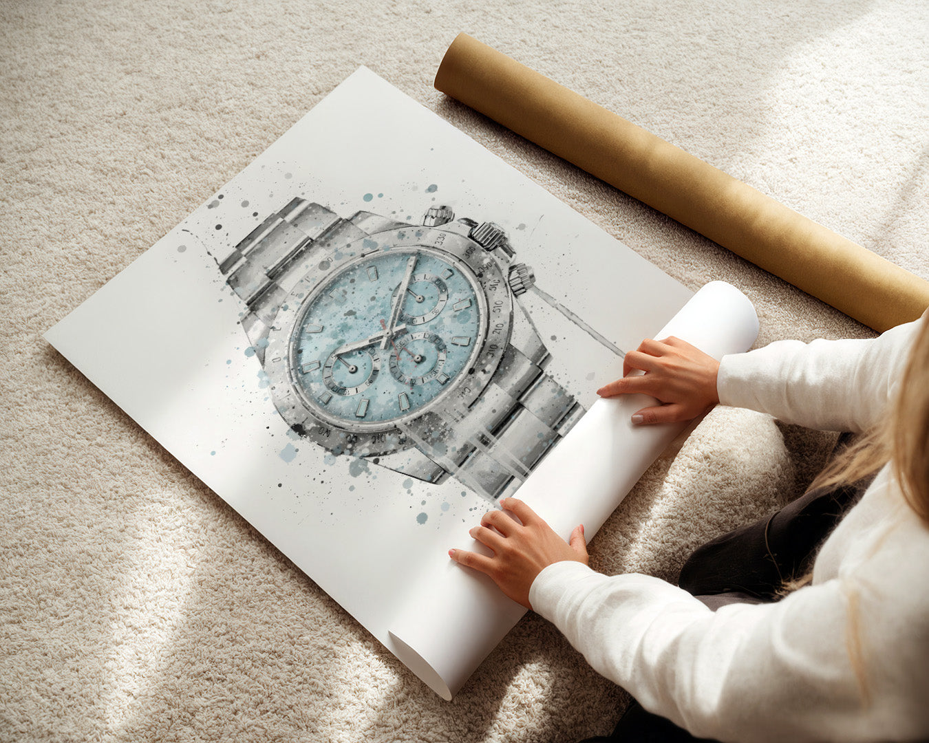 WRIST WATCH WALL ART PRINT "TIMELESS"